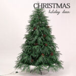 Willow Leaf Solid PE Floor-Standing Christmas Tree