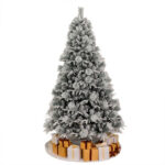 PE, PVC, and Pine Needle Mixed Flocked Christmas Tree - 图片 4