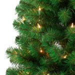 Green PVC Christmas Tree with Lights - Image 2