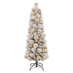 Flocked Pine Needles + PVC Pencil Artificial Christmas Tree - Image 3