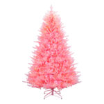 Pink Artificial PE Christmas Tree with LED Lights - Image 4