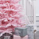Pink Artificial PVC&PE Christmas Tree with LED Lights - Image 2