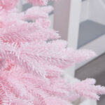 Pink Artificial PVC&PE Christmas Tree with LED Lights - Image 3