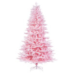 Pink Artificial PVC&PE Christmas Tree with LED Lights - Image 4