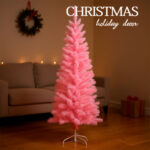 Pink Christmas Tree Slim Pencil Christmas Tree