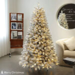 White PVC Prelit Christmas Tree - Image 2