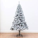 White PVC Prelit Christmas Tree - Image 3