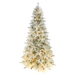 Prelit PVC Christmas tree with snow-covered branches - 图片 3
