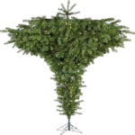 Upside-Down Artificial Christmas Tree with Warm White LED Lights - Image 2