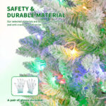 Artificial white and green Slim Christmas tree decorations with lights - Image 2