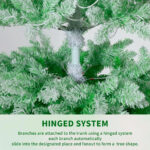 Artificial white and green Slim Christmas tree decorations with lights - Image 3