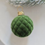 4cm Fresh Green Flocking Christmas Ball Ornament - Image 6