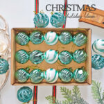 4cm Lake-blue S-shaped openwork Christmas Ball Ornamnets