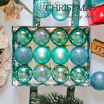 6cm Lake-blue Paiting Christmas Ball Ornament