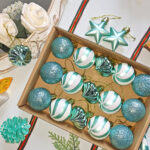 Lake-blue 4cm Round Ball & Christmas Ornament - Image 2