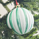12cm/15cm/20cm Lake-blue Pumpkin paiting Pearl Christmas Ball Ornament - Image 2