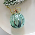 4cm Lake-blue Christmas Ball Ornamnets - Image 4