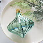6cm Lake-Blue Sequins Christmas Ball Ornament - Image 5
