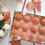 6cm Rose-gold S-Shape Hollow& paiting Flocking Christmas Ball Ornament - Image 2