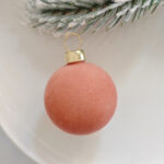 4cm Rose-gold Flocking Christmas Ball Ornament - Image 6