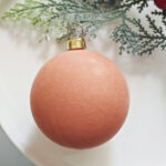 6cm Rose-gold S-Shape Hollow& paiting Flocking Christmas Ball Ornament - Image 7