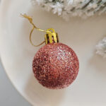 Rose-gold 4cm Round Ball & Christmas Ornament - Image 3
