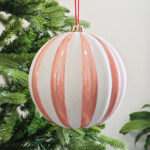 12cm/15cm/20cm Rose-gold Pumpkin paiting Pearl Christmas Ball Ornament - Image 3