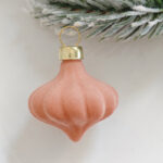 4cm Rose-gold Flocking Christmas Ball Ornament - Image 5