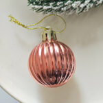 4cm Rose-gold Christmas Ball Ornamnets - Image 5
