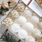 6cm White Paiting Flocking Christmas Ball Ornament - Image 2
