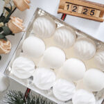 6cm White Rose Shiny Flocking Christmas Ball Ornament - Image 2