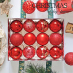 6cm Red Paiting Christmas Ball Ornament