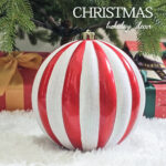 12cm/15cm/20cm Red Pumpkin paiting Pearl Christmas Ball Ornament