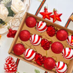 Red 4cm Round Ball & Christmas Ornament - Image 2