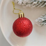 Red 4cm Round Ball & Christmas Ornament - Image 3
