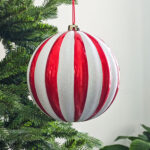 12cm/15cm/20cm Red Pumpkin paiting Pearl Christmas Ball Ornament - Image 3