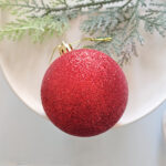6cm Red Paiting Christmas Ball Ornament - Image 6