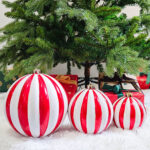 12cm/15cm/20cm Red Pumpkin paiting Pearl Christmas Ball Ornament - Image 4