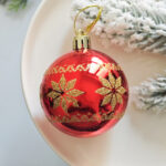 6cm Red Paiting Christmas Ball Ornament - Image 5