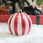 12cm/15cm/20cm Red Pumpkin paiting Pearl Christmas Ball Ornament - Image 5