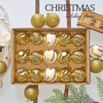 4cm Golden Christmas Ball Ornamnets