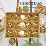 4cm Golden S-shaped openwork Christmas Ball Ornamnets