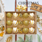 Golden 4cm Round Ball & Christmas Ornament