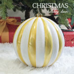 12cm/15cm/20cm Golden Pumpkin paiting Pearl Christmas Ball Ornament