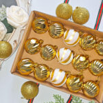 4cm Golden Christmas Ball Ornamnets - Image 2