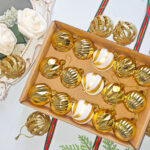 4cm Golden S-shaped openwork Christmas Ball Ornamnets - 图片 2