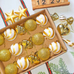 4cm Golden Round Ball & Christmas Ornament - Image 2
