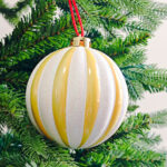 12cm/15cm/20cm Golden Pumpkin paiting Pearl Christmas Ball Ornament - Image 2