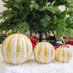 12cm/15cm/20cm Golden Pumpkin paiting Pearl Christmas Ball Ornament - Image 4
