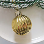 4cm Golden Christmas Ball Ornamnets - Image 5